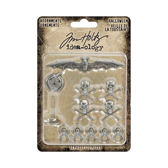 Tim Holtz® Idea-Ology Halloween Icon Metal Adornments, 12ct.